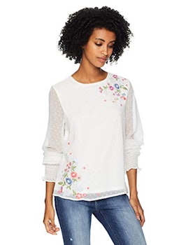 Serene Bohemian Embroidered Top