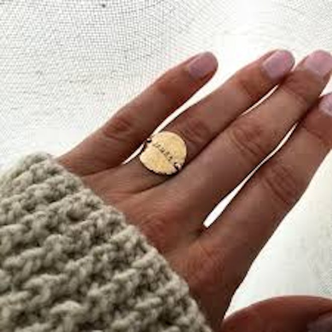Hammered Name Ring