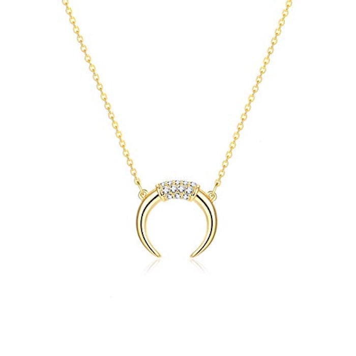Fettero 14-Karat Gold Plated Moon Necklace