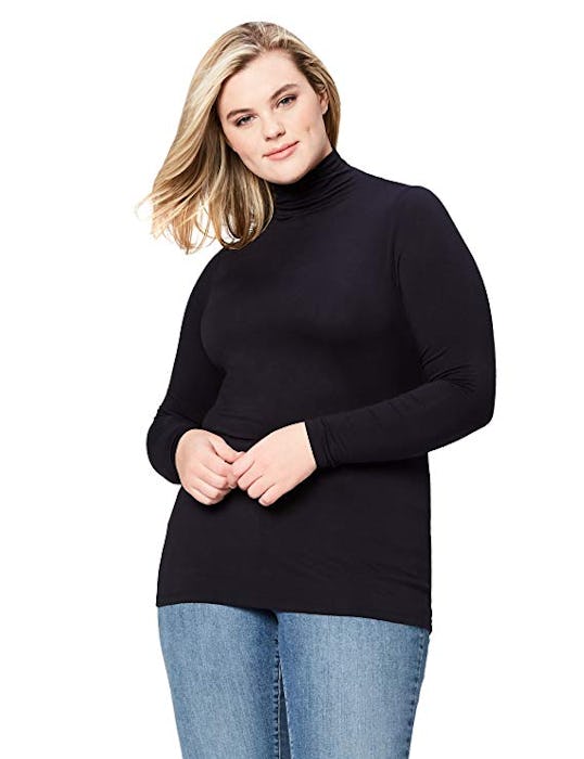 Daily Ritual Plus Size Jersey Turtleneck Top