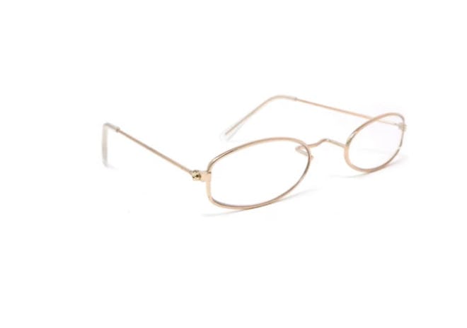 Gold Oval Dress Up Eyeglasses