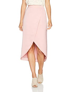 PARIS SUNDAY Satin Tulip Hem Skirt