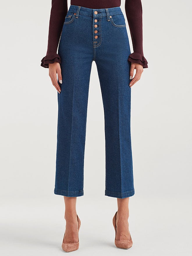 Vintage Cropped Alexa Jeans In Fauna