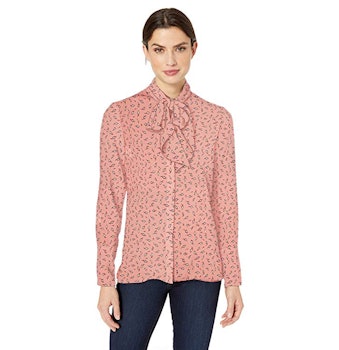 Lark & Ro Tie Neck Blouse