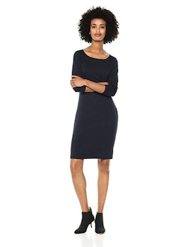 Daily Ritual Bateau-Neck Jersey Dress