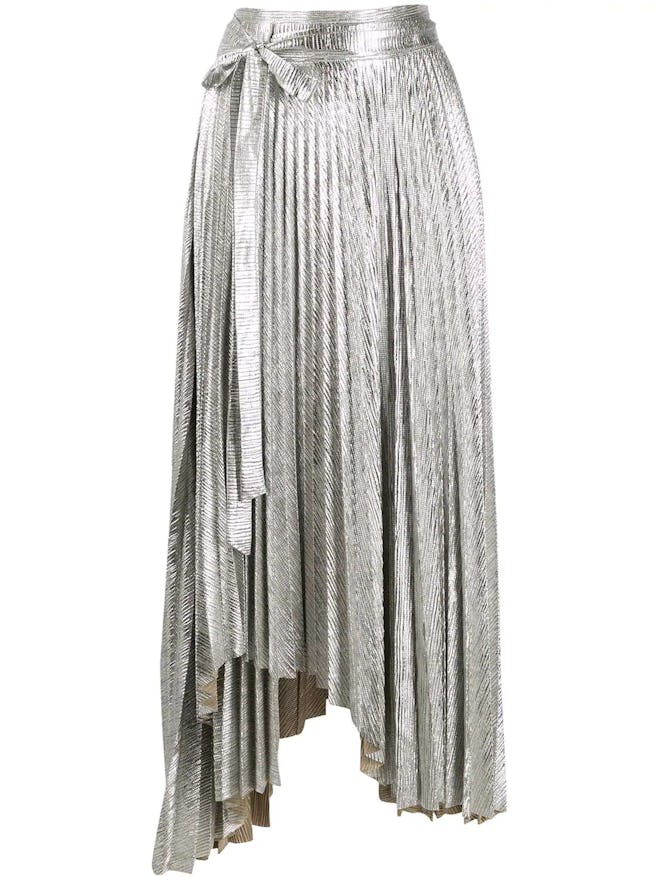 Doric Asymmetric Pleated Skirt