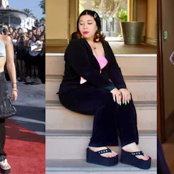 Famous ladies wearing platform sandals