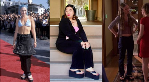 Famous ladies wearing platform sandals
