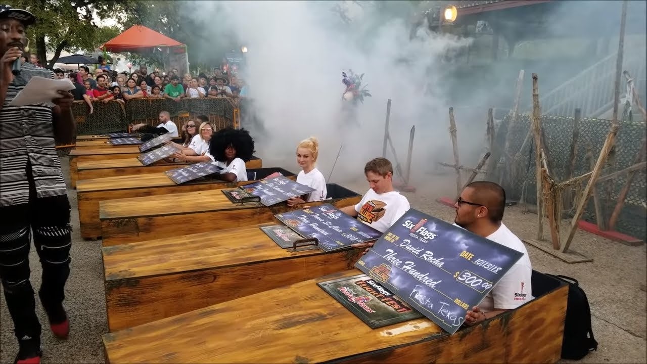 Six Flags' Coffin Challenge At Fright Fest Sounds SO Creepy, But Could
