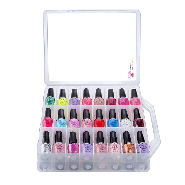 Nail Polish Organizer Case For 48 Bottles