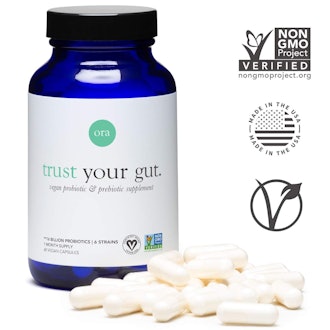 Ora Organic Trust Your Gut Vegan Prebiotic & Probiotic Capsules (60 Capsules)