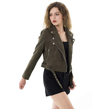 Apperloth Vegan Suede Moto Jacket