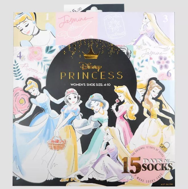 Women's Disney Princess 15 Days of Socks Advent Calendar