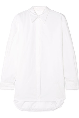 Oversized cotton-poplin shirt