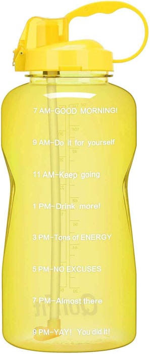 QuiFit Gallon Sport Water Bottle with Drinking Straw 