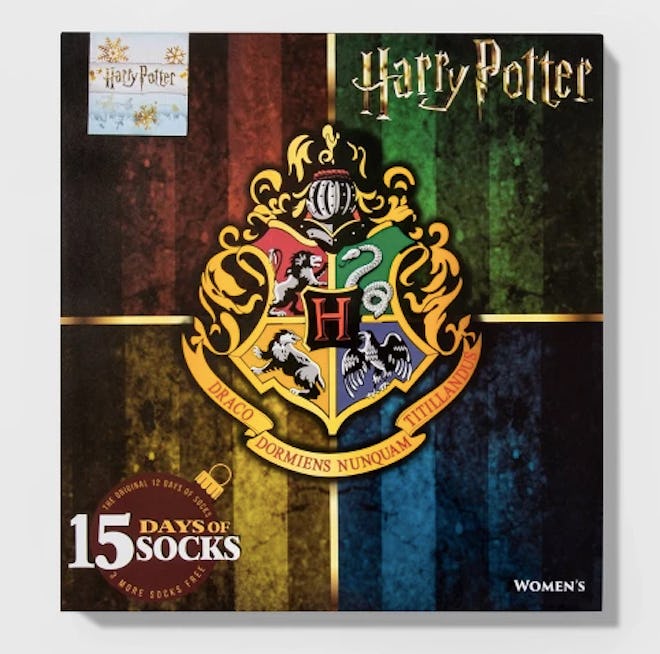 Women's Harry Potter Hogwarts Crest 15 Days of Socks Advent Calendar