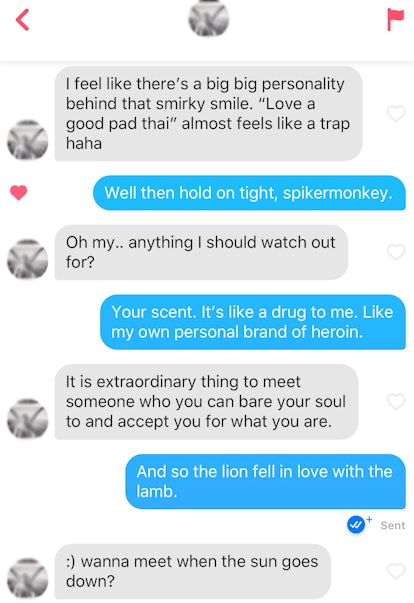 Sending Twilight quotes to Tinder matches can backfire. 