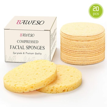 BAWESO All Natural Cellulose Facial Sponges (20 Pack)