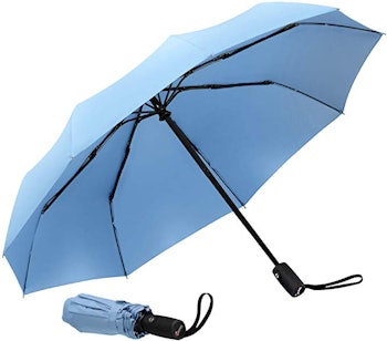 Repel Windproof Travel Umbrella With Teflon Coating