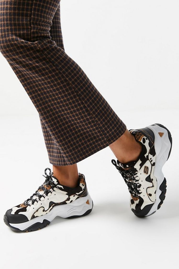Skechers UO Exclusive D-Lites 3 Cow Print Sneaker