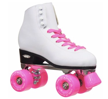 Calssic White & Pink Quad Roller Skate