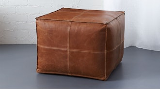 Leather Pouf 