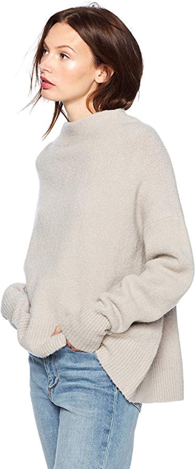 Cable Stitch Women's Mock Neck Cozy Sweater