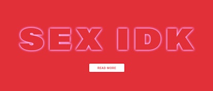 SEX IDK logo on a red background