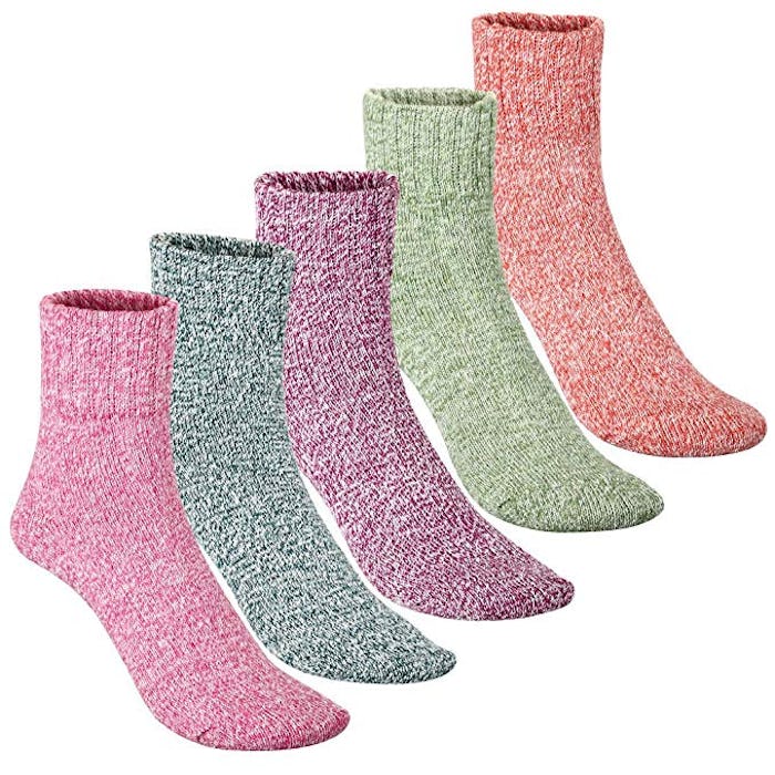 Thick Wool Blend Socks (5-Pack)