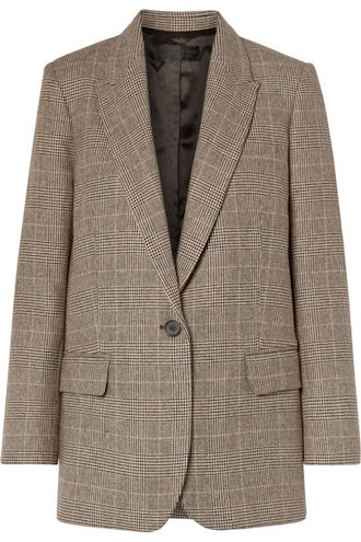 Diane Prince Of Wales Checked Wool-Blend Blazer