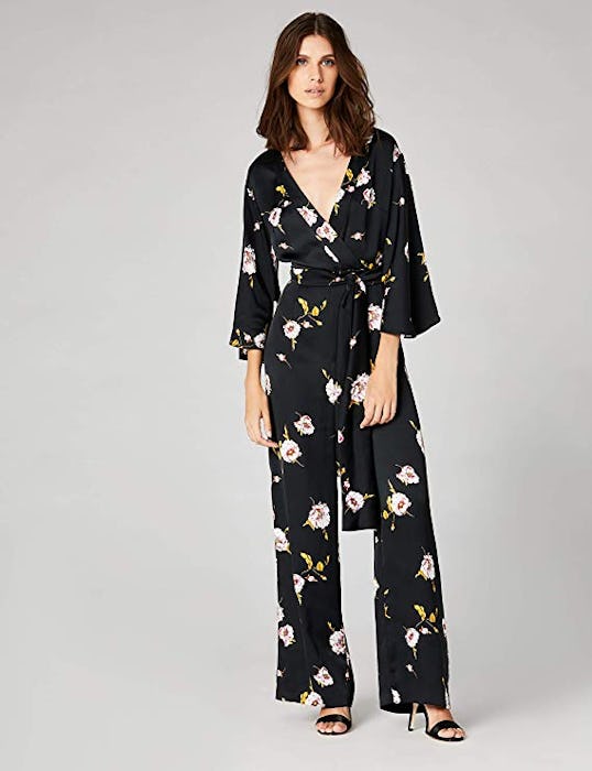Truth & Fable Kimono Sleeve Floral Jumpsuit