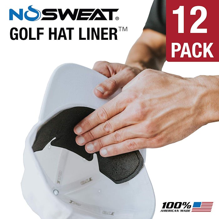 No Sweat Golf Hat Liner & Cap Protection (12 Pack)