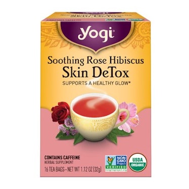 Yogi Tea, Soothing Rose Hibiscus Skin DeTox Tea, Tea Bags, 16 Ct, 3 Boxes