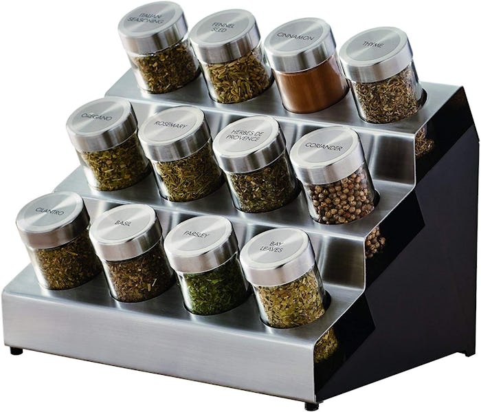 Kamenstein Tilt 12-Jar Countertop Spice Rack Organizer