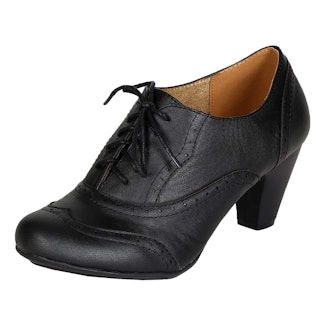 Refresh Leatherette Lace-Up Oxford Bootie