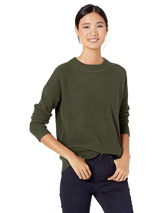 Goodthreads Wool Blend Thermal Stitch Crewneck Sweater