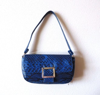 Vintage Faux Snake Shoulder Bag