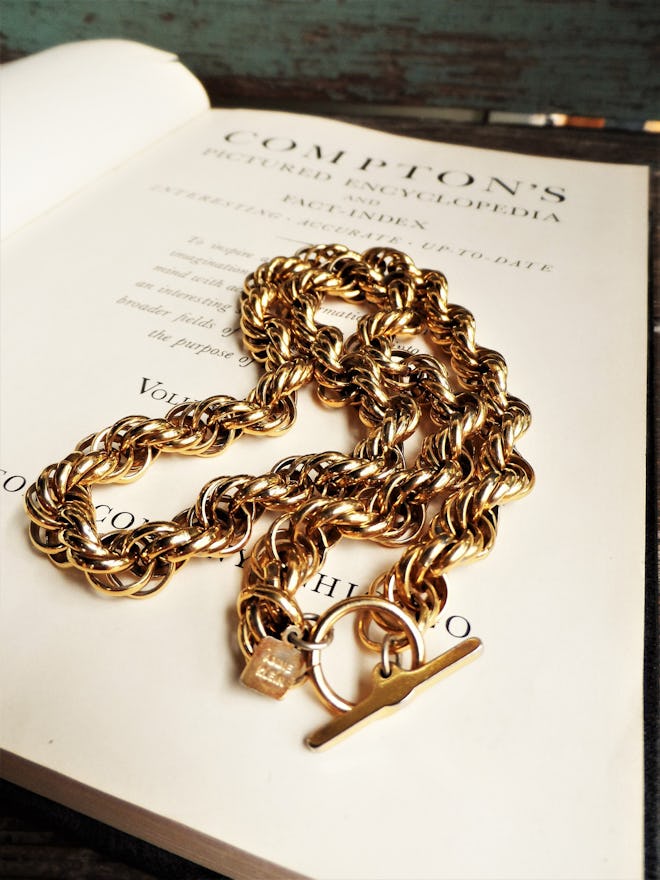 Vintage Chunky Gold Link Necklace