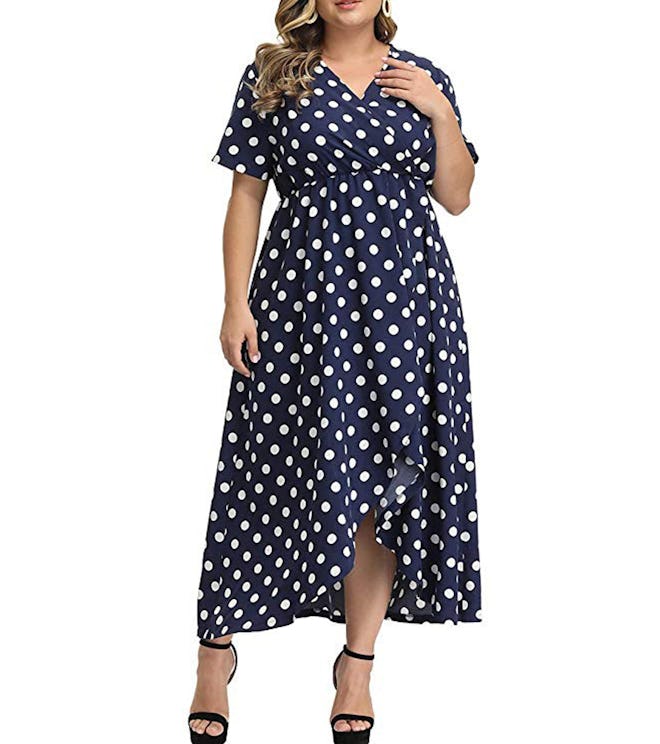Allegrace Plus Size Printed Maxi Dress