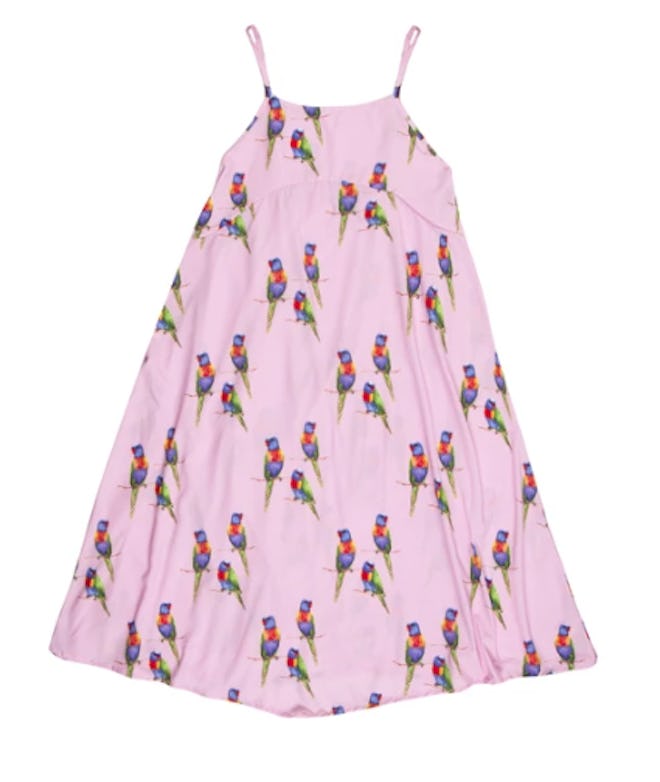 Pink Rainbow Lorikeet Women's Maxi Dress