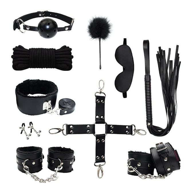 Paloqueth 10 Piece BDSM Leather Bondage Set
