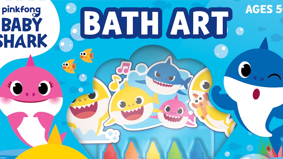 This Baby Shark Bath Art Set Will Make Bath Time Your Kid's Favorite