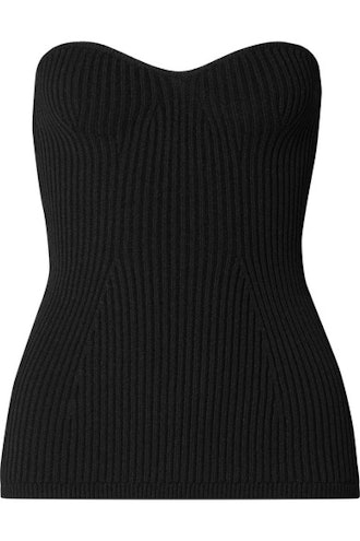 Lucie Strapless Ribbed-Knit Top
