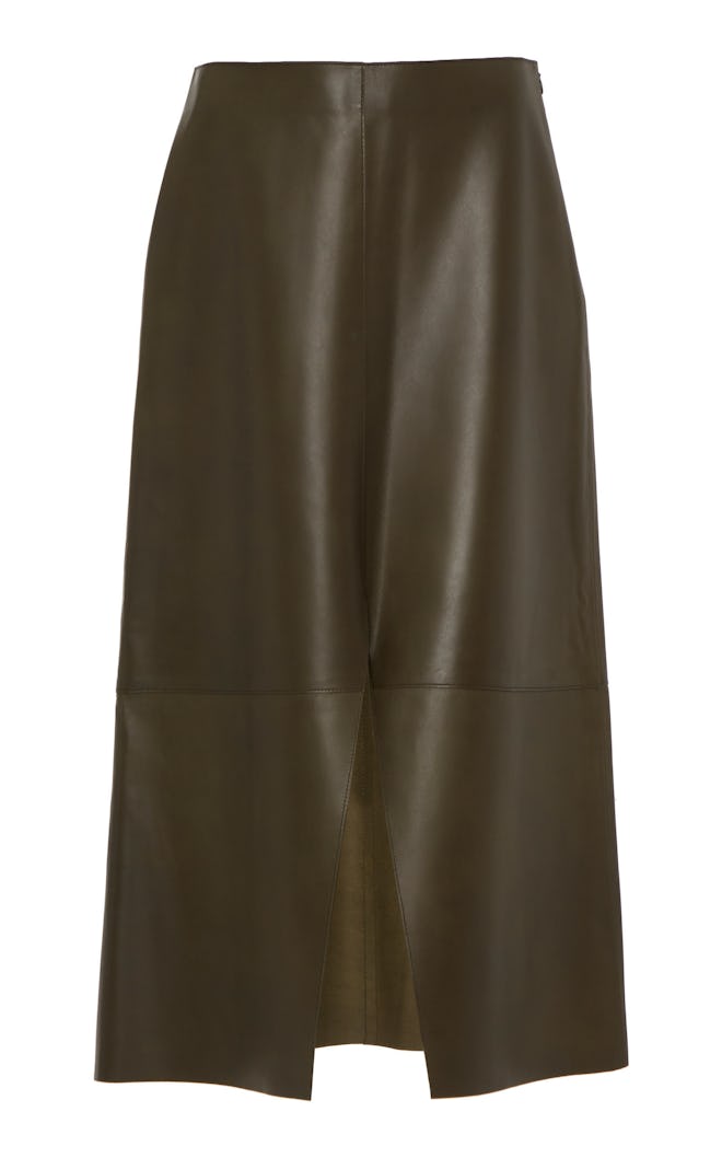 The Pieced Leather Skirt