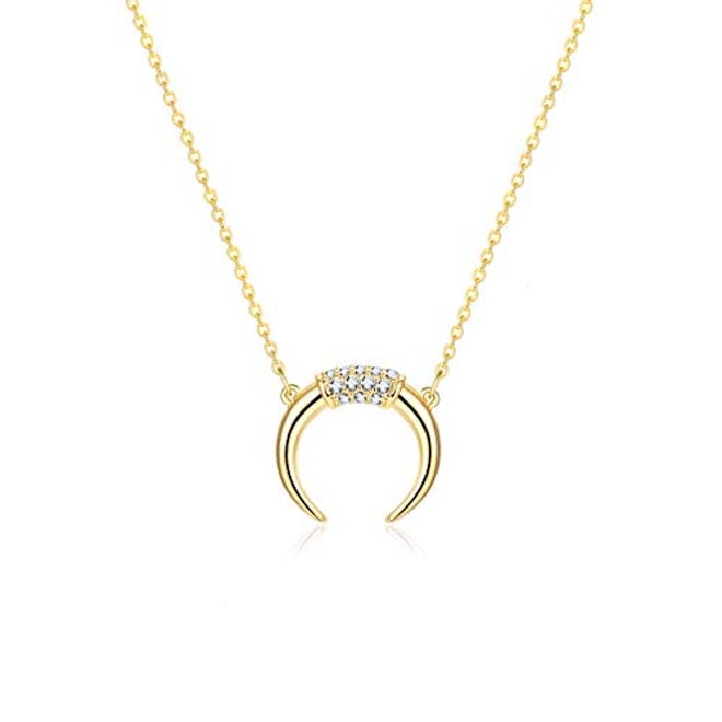 Fettero 14-Karat Gold Plated Moon Necklace