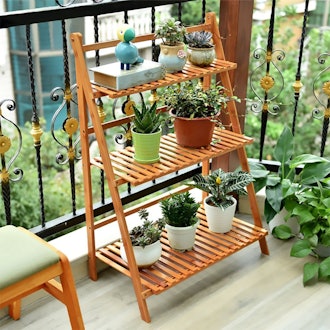 Ufine Bamboo Ladder Plant Stand