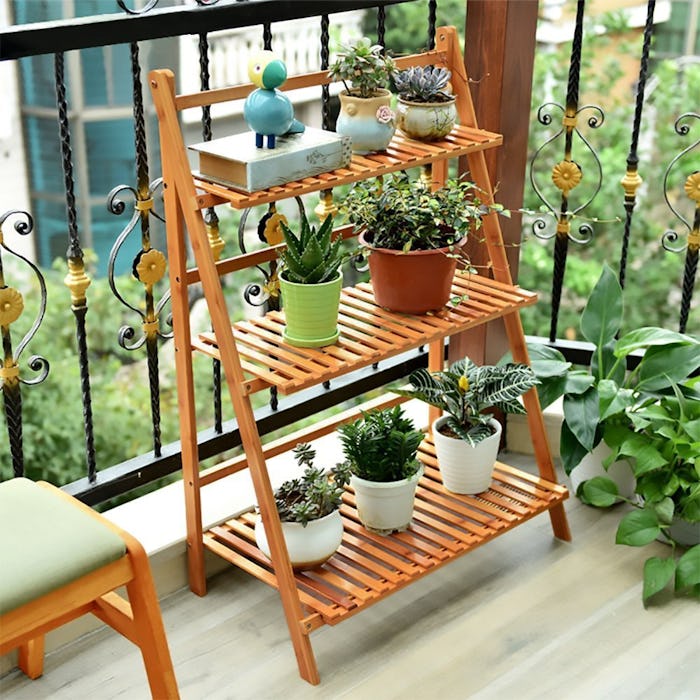 Ufine Bamboo Ladder Plant Stand
