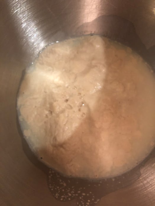 a photo of this challah recipe in progress in a recipe for challah for rosh hashanah