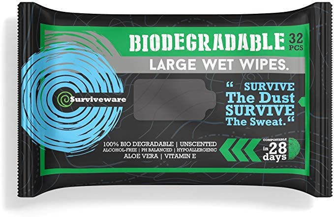 Surviveware Biodegradable Wet Wipes