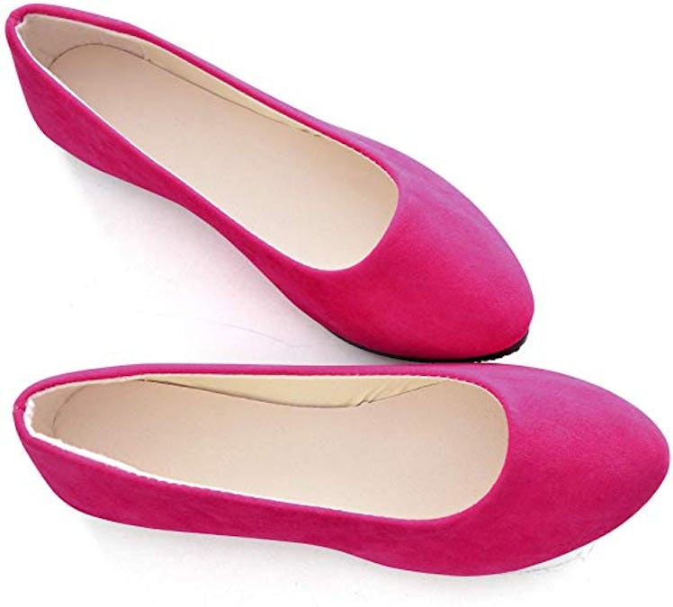 Stunner Women Cute Slip-On Ballet Shoes Soft Solid Classic Pointed Toe Flats